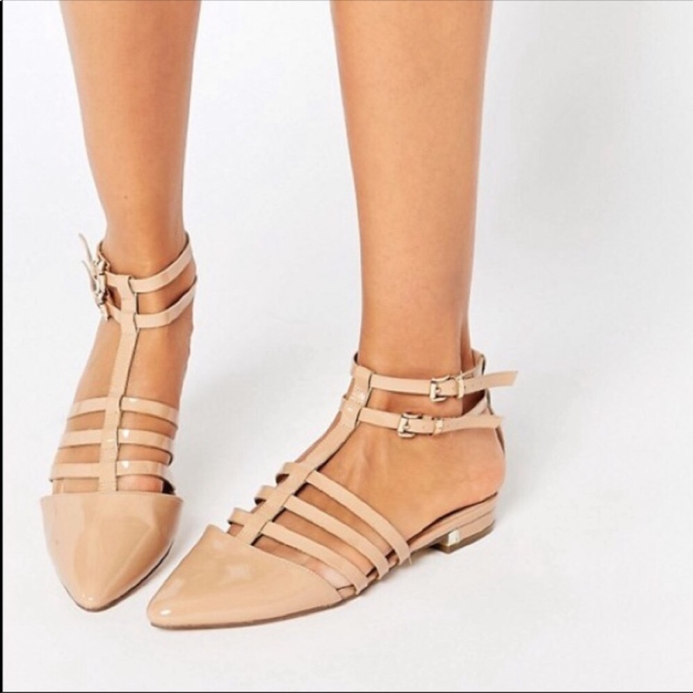 ASOS pointed caged ballet flats
